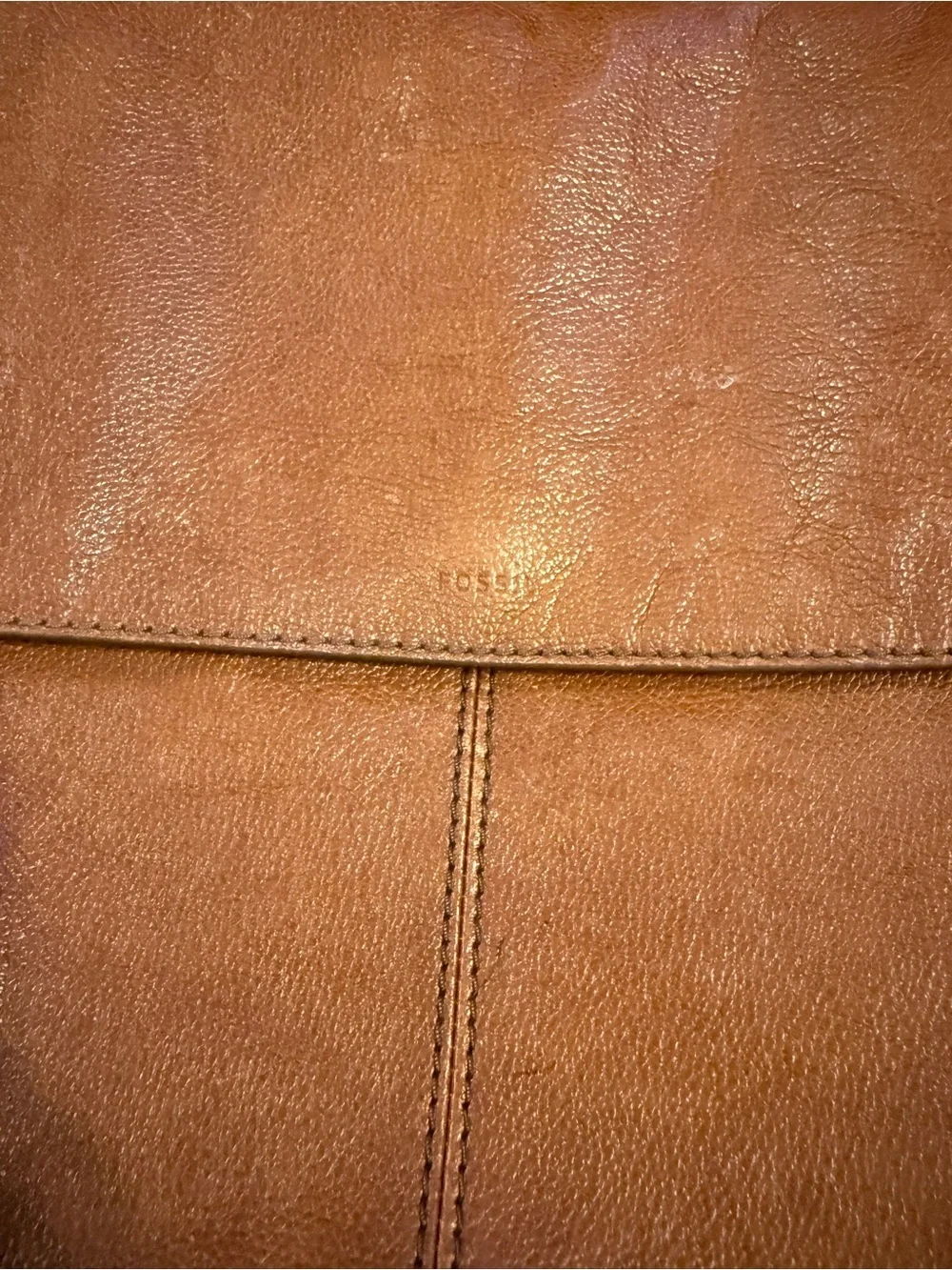 Fossil Versatile Tan Leather Backpack Tote - Sleek Everyday Carry